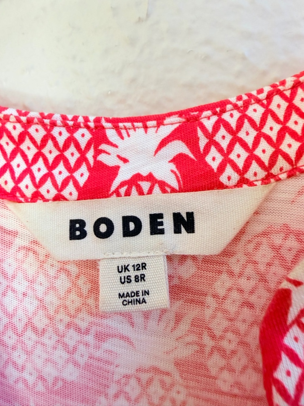 Boden Naomi red white pineapple maxi dress - Picture 11 of 12